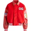 Nasty Gal Premium Tailored Appliqué Bomber Jacket In Red