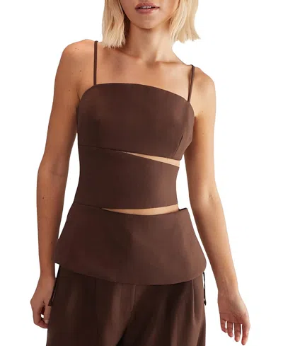 NASTY GAL PREMIUM TAILORED CUT OUT LONGLINE TOP