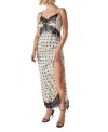 Nasty Gal Satin Lace Trim Maxi Dress In White