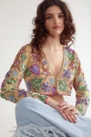 Nasty Gal Star And Heart Embellished Crop Jacket In Multi