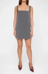 Nasty Gal Strappy Open Back Minidress In Grey Marl
