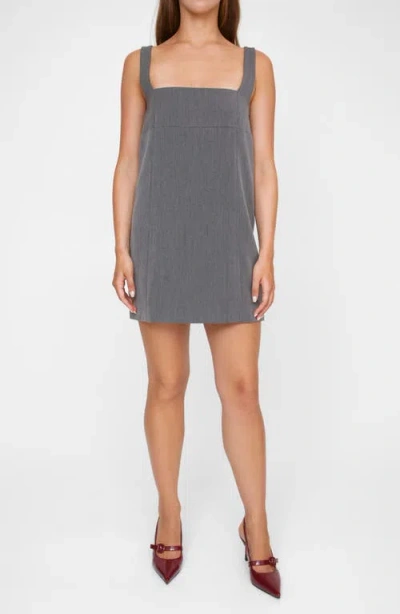 Nasty Gal Strappy Open Back Minidress In Grey Marl