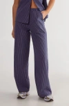 Nasty Gal Stripe Straight Leg Pants In Blue