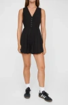 Nasty Gal Tailored Pleated Hem Sleeveless Romper In Black