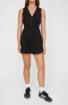 Nasty Gal Tailored Pleated Hem Sleeveless Romper In Black
