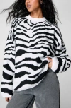 Nasty Gal Zebra Oversize Sweater