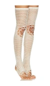 NASTYAMASHA CROCHET STOCKINGS WITH FLORAL KNEES