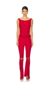 Nastyamasha Jumpsuit With Embroidery Logo In 레드