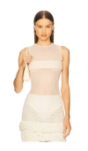 Nastyamasha Mesh Tank Top In Neutral