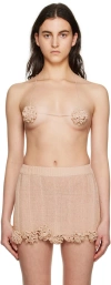 Nastyamasha Ssense Exclusive Beige Bra In Powder
