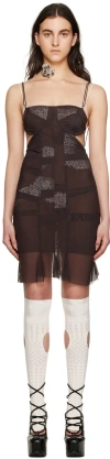 Nastyamasha Ssense Exclusive Brown Mini Dress In Brown