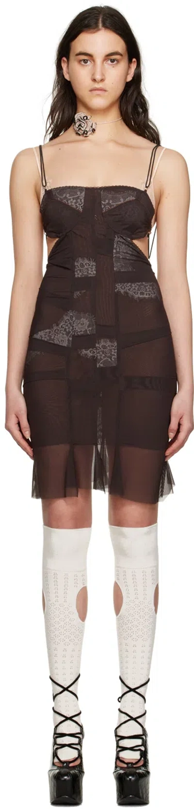 Nastyamasha Ssense Exclusive Brown Mini Dress