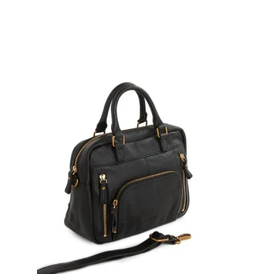 Nat & Nin Mini Macy Leather Handbag In Black