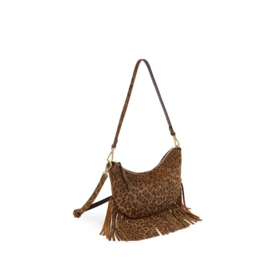 Nat & Nin Sac À Bandoulière Lune Franges En Cuir