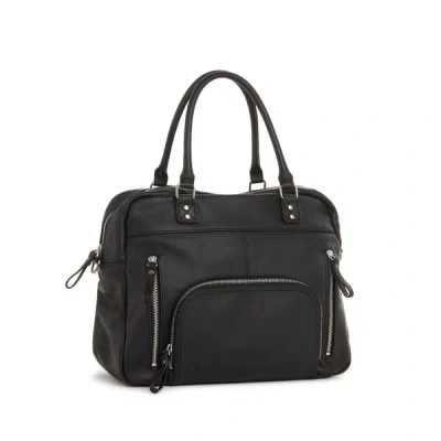 Nat & Nin Macy Leather Handbag In Black
