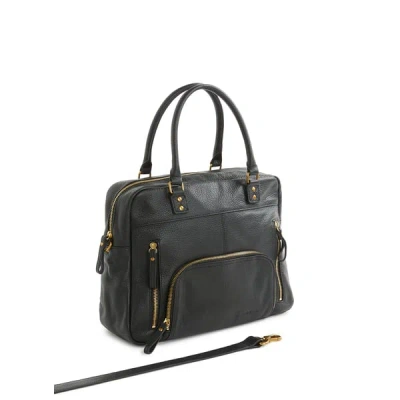 Nat & Nin Leather Tote Bag In Black