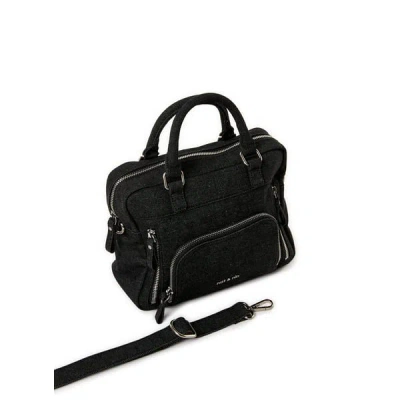 Nat & Nin Sac À Main Mini Macy En Jean In Gray