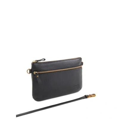 Nat & Nin Vicky Grained Leather Shoulder Bag In Black