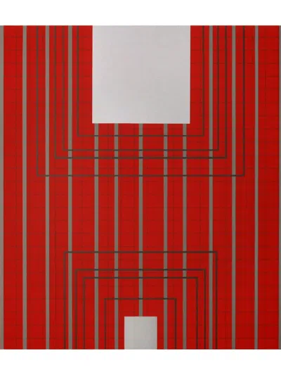 Natalia Cacchiarelli ''rojo'' Screenprint On Aluminum, 20'' X 20'' In Neutral