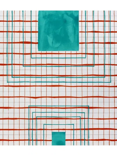Natalia Cacchiarelli ''turquesa'' Screenprint On Aluminum, 20'' X 20'' In Neutral