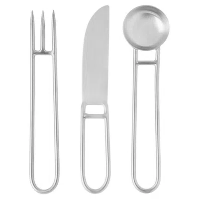 Pre-owned Natalia Criado Contemporary Cutlery Silver Plated Set Handcrafted In Italy By