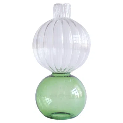 Pre-owned Natalia Criado Contemporary Green Water Container Blown By  Circular Round