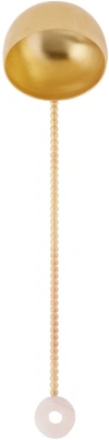 Natalia Criado Gold Quartz Ladle In Gold & Rose Quartz