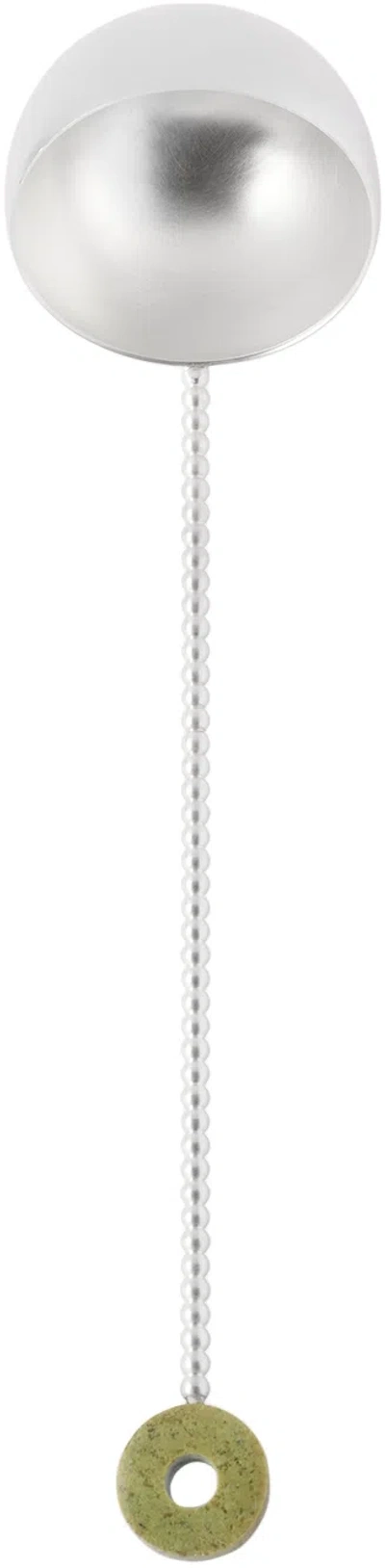 Natalia Criado Silver Unakite Ladle In Silver & Unakite Sto