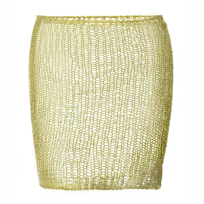Natalia Fedner Women's Metal Chain Mini Skirt - Light Gold