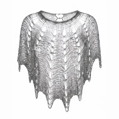 Natalia Fedner Women's Silver Metal Marilyn Flare Capelet - Rhodium