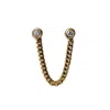 Natalia Pas Jewelry Duo Diamond Earrings In 18k Yellow Gold,white Diamonds
