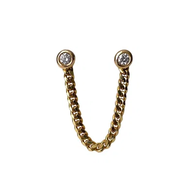 Natalia Pas Jewelry Duo Diamond Earrings In 18k Yellow Gold,white Diamonds