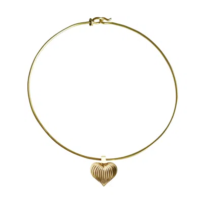 Natalia Pas Jewelry Heart Pendant Necklace In 18k Yellow Gold