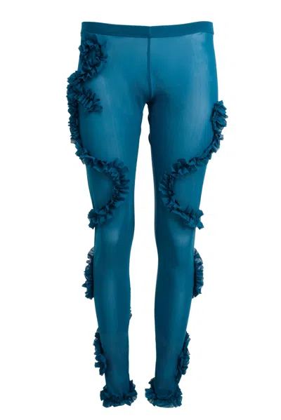 Natalia Petruch Women's Blue Beth Leggings In Teal