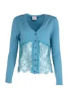 Natalia Petruch Women's Green / Blue Becki Cardigan In Teal In Green/blue