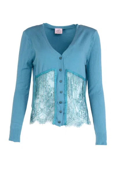 Natalia Petruch Women's Green / Blue Becki Cardigan In Teal In Green/blue