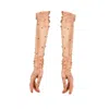 Natalia Petruch Women's Neutrals High Gloves In Beige Pearl In Sand