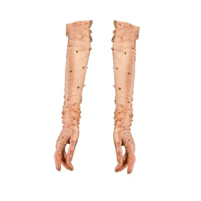 Natalia Petruch Women's Neutrals High Gloves In Beige Pearl In Sand