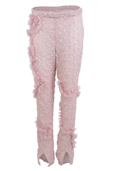 Natalia Petruch Women's Neutrals / Pink / Purple Berenice Trousers In Pink In Pink/purple