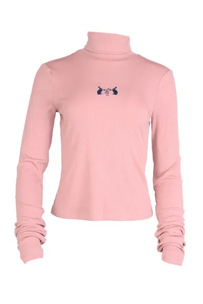 Natalia Petruch Women's Pink / Purple Daphne Turtle Neck Sweater In Pink In Pink/purple
