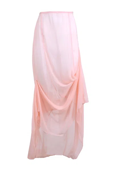 Natalia Petruch Women's Pink / Purple Sonia Silk Chiffon Draped Skirt In Pink In Pink/purple