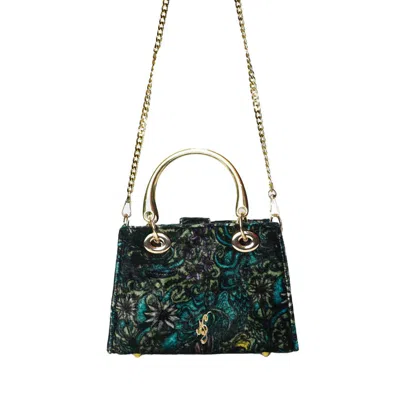 Natalia Petruch Women's Vivi In Dragon Print Silk Velvet Crossbody Handbag
