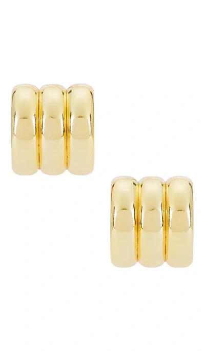 Natalie B Jewelry Jones Triple Hoop In 金色