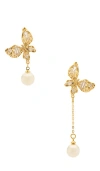 Natalie B Jewelry She's A Flutter Earring In Gold