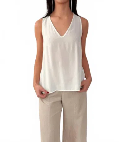 Natalie Busby Simple Tank Top In White