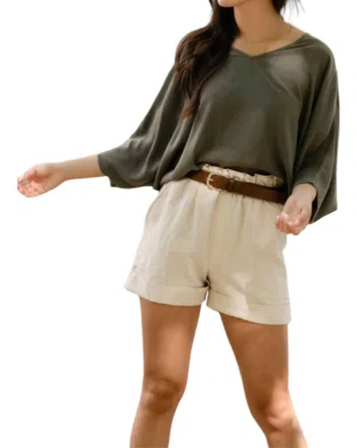 Natalie Busby Wherever Shorts In Stone In White