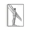 Natalie Cass Art Black / White Angel Of The North Art Print - A3 In Black/white