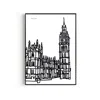 Natalie Cass Art Black / White Big Ben Art Print - A2 In Black/white
