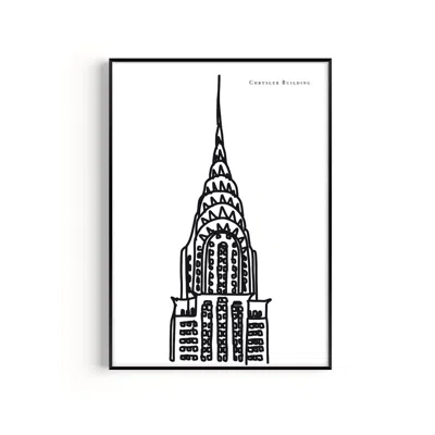 Natalie Cass Art Black / White Chrysler Building Art Print - A3 In Black/white