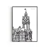 Natalie Cass Art Black / White Edinburgh Art Print - A3 In Black/white